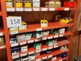 a shelf with many different types of items on it