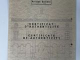 a close up of a book with a drawing of a building on it