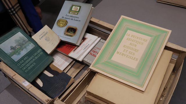 Deux caisses de livres sur la peinture et documentation sur les a...