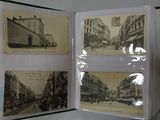 a picture of a book opened to show pictures of old buildings