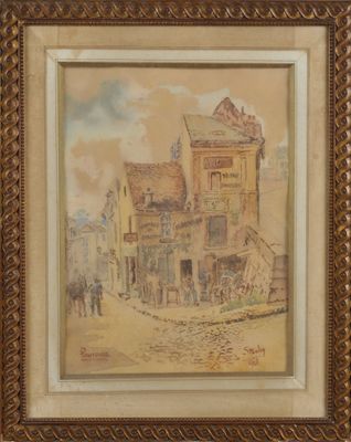 Ecole Moderne : Rue de Pontoise animée.