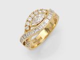 an 18k gold and diamond ring