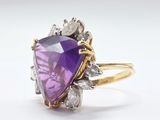 an amethorate and diamond ring