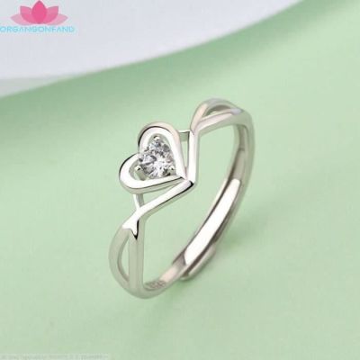 1743 / Bague femmes Bijoux Forme de coeur Zircon bague …