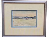 an image of a painting of a landscape in a frame