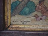 a picture of a painting of a woman and a child