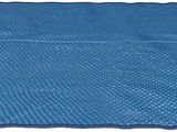 a blue plastic mat on a white background