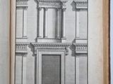 an open book with a drawing of a building on it