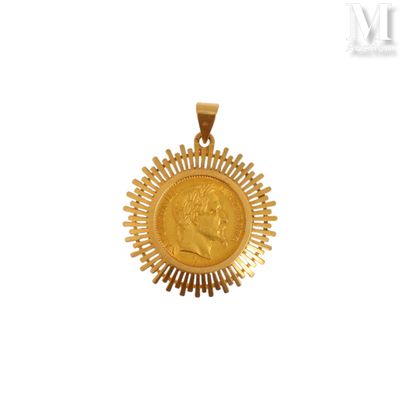a close up of a gold coin on a white background