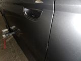 a close up of a door handle on a car