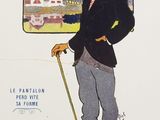 a picture of a man with a hat and a cane