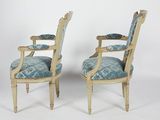 pair of louis xvi style armchairs