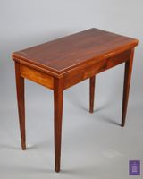 Table à jeux portefeuille en placage d'acajou, l'intérieur r… (photo 2)