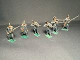 a group of figurines of soldiers with spears and spears