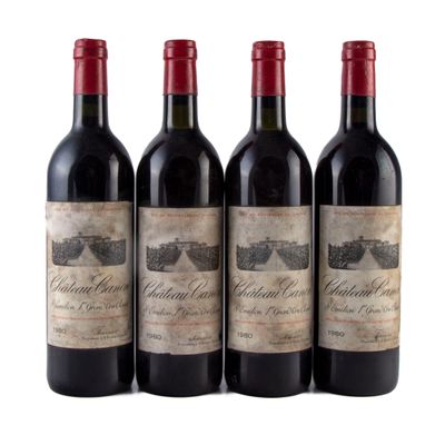 4 bouteilles CHÂTEAU CANON 1980 Saint-Emilion