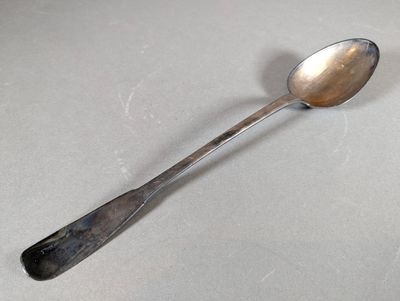 a spoon that is sitting on a table