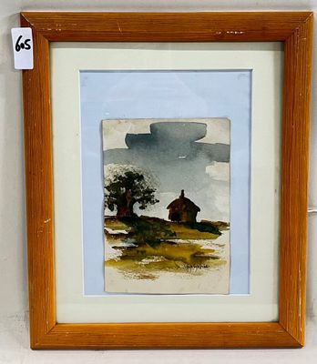 Virginie COMBETTES ? Paysage à la cabane.