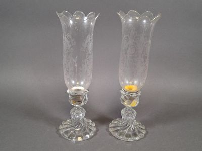BACCARAT. Paire de photophores en cristal, la partie supérie… - Photo 1