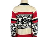 an image of a mannequin mannequin wearing a red and white sweater