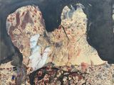 l'image d'un tableau représentant un homme et une femme assis sur un canapé