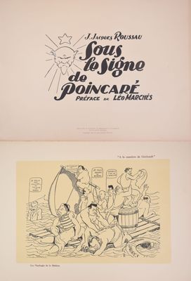 une image représentant un livre sur lequel figure le dessin d'un groupe de personnes à bord d'un bateau