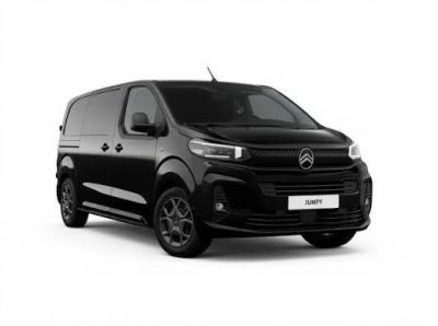 une camionnette noire garée sur une surface blanche, avec un fond blanc