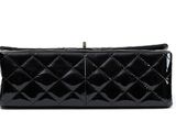 chanel black quilted leather clutch bag