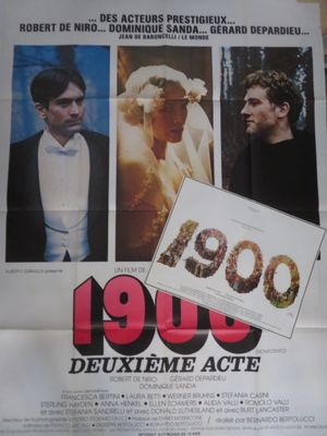 une vieille affiche de cinéma représentant deux hommes en smoking