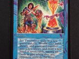 a close up of a card with a picture of a woman and a man