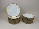 several plates stacked on top of each other on a table