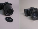 deux photos différentes représentant un appareil photo et une clé USB