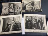several old black and white photos of men and women posing for a picture