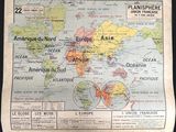 an old map of the world with countries and their names on it