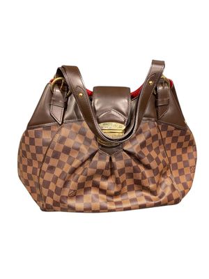 LOUIS VUITTON - SAC à main modèle "Sistina" MM en toile dami…