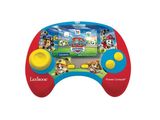 un gros plan sur une manette de jeu Nintendo Wii avec la Pat' Patrouille