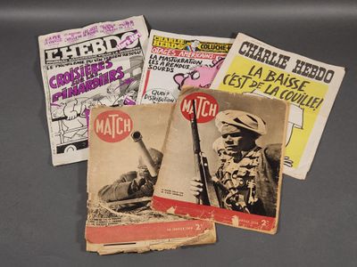 a lot of old magazines on the table