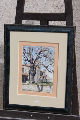 une photo d'une photo d'un arbre dans un cadre photo