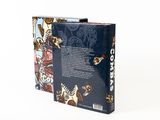 the back cover of a book with illustrations of cats and dogs on it