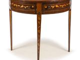 an image of a wooden table with a drawer on top of it