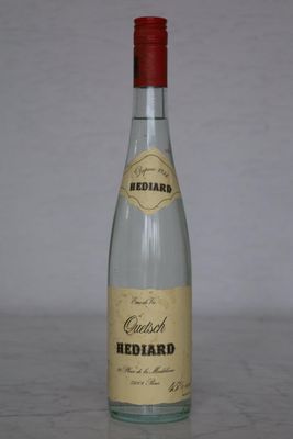 a bottle of alcohol that is sitting on a table