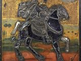 une image d'un tableau représentant un homme à cheval