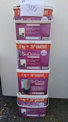 Lot de 4 pots de peinture Tollens SmOothie, 2 kg + 20 % grat…