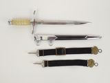 three different types of knives on a white surface
