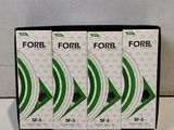 four boxes of forb condoms sitting on top of a counter