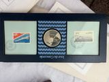 a picture of a picture of a stamp with a clock on it