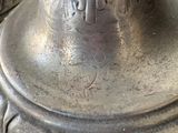 a close up of a metal object on a table