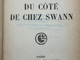 an old book with a black and white image of the title of a novel