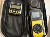 a yellow and black case with a digital device in it