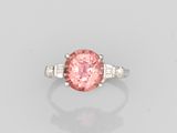 a pink sapphire and diamond ring