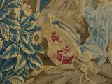 a picture of a tapestry with a picture of a woman on it